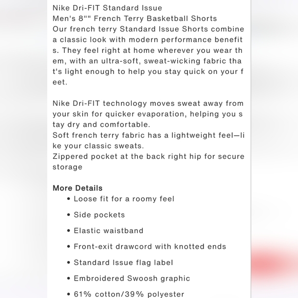 Nike Dri-Fit Standard Issue 8" French Terry Basketball shorts - red - Picture 10 of 16